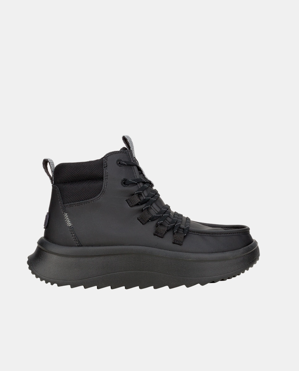 Botins em Sarja com Plataforma Preto-1