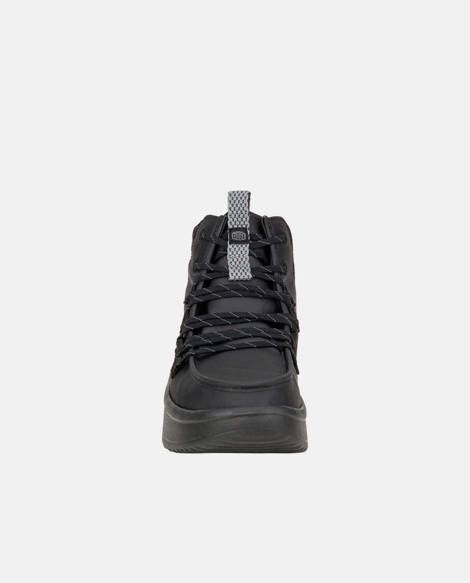 Botins em Sarja com Plataforma Preto-4