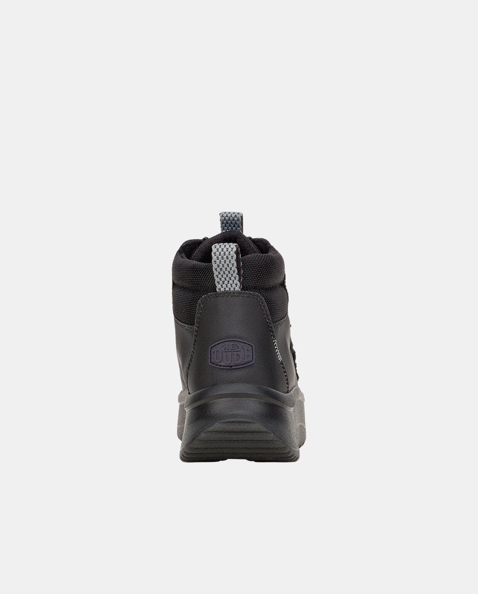 Botins em Sarja com Plataforma Preto-5