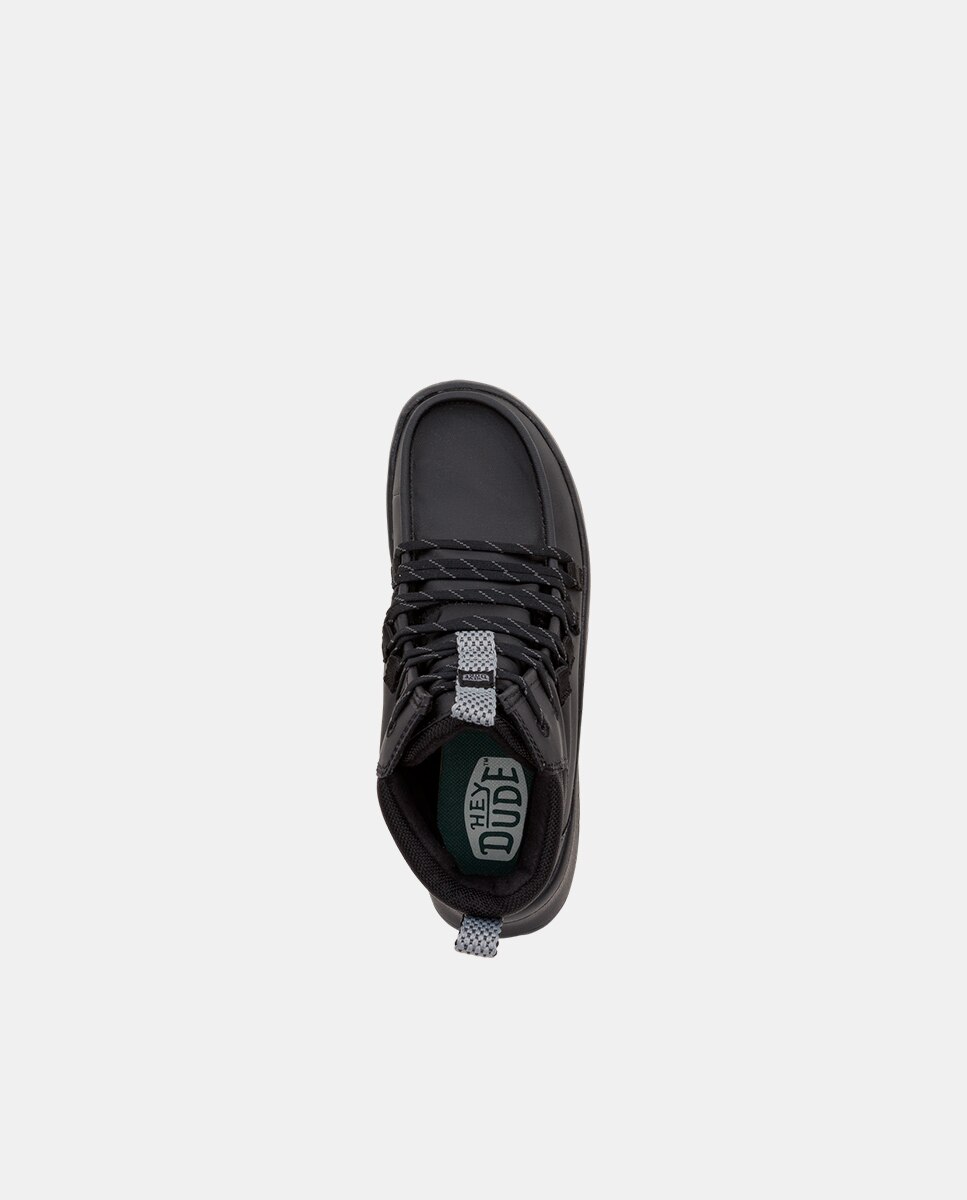 Botins em Sarja com Plataforma Preto-6