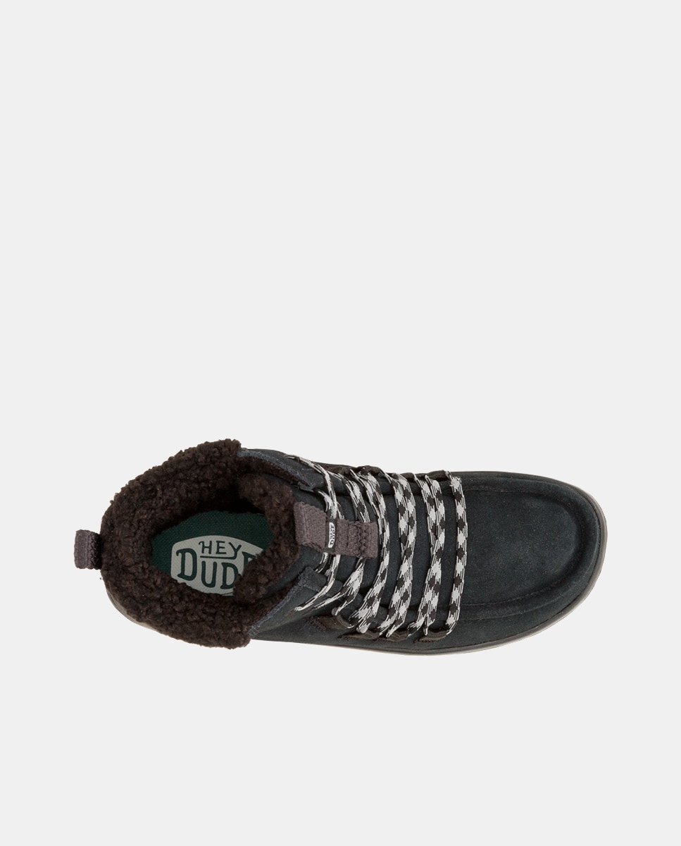 Botins de Cordões em Camurça e Plataforma Preto-6