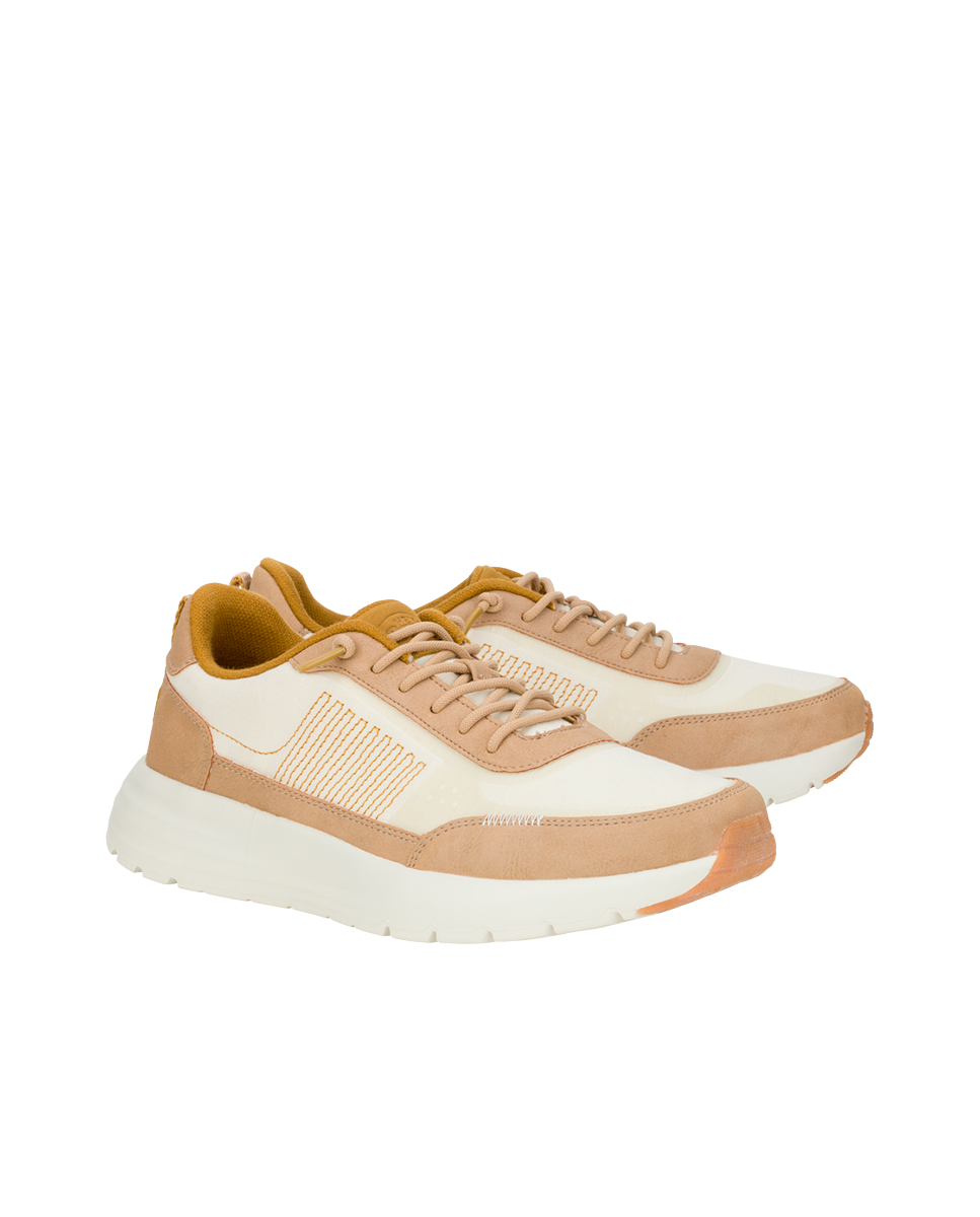 Sapatilhas Desportivas em Nylon e Detalhes de Cor Bege-2