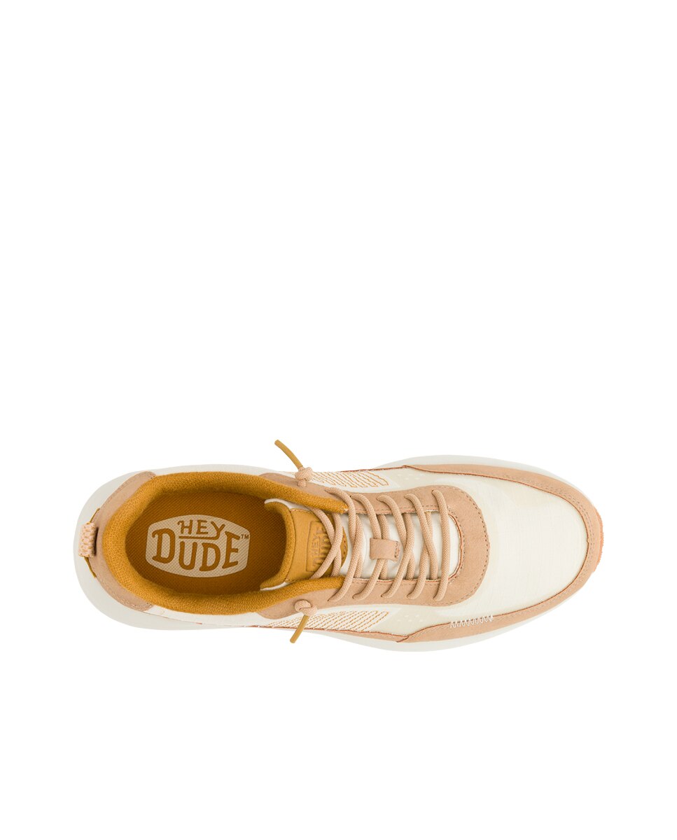 Sapatilhas Desportivas em Nylon e Detalhes de Cor Bege-6