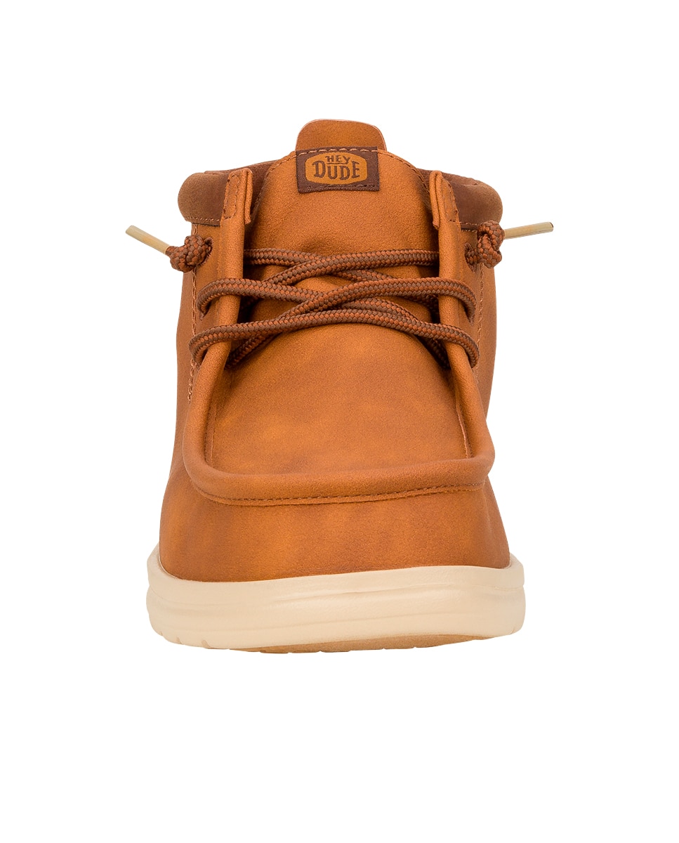 Botins de Cordões Antiderrapantes Castanho / Laranja-4