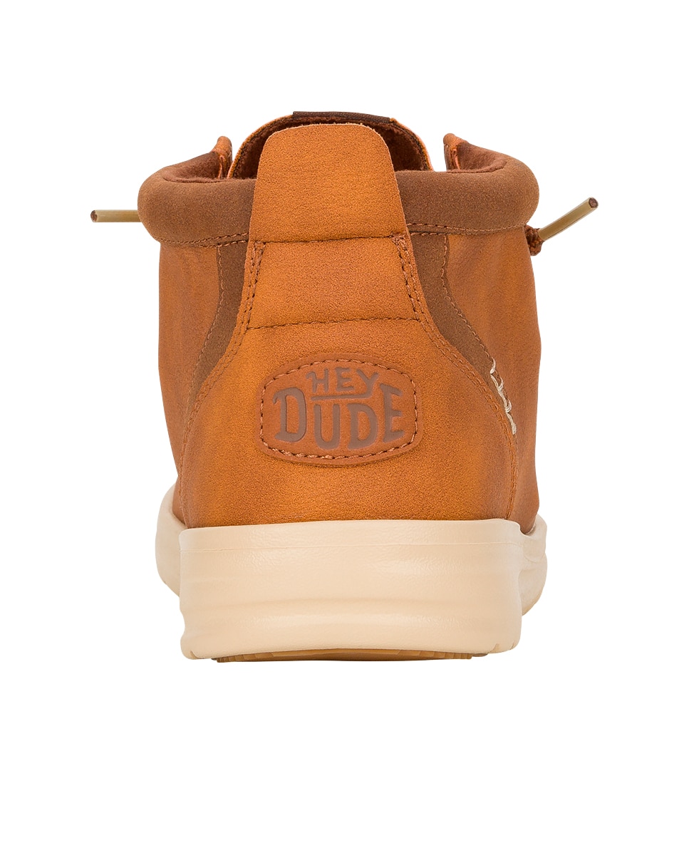 Botins de Cordões Antiderrapantes Castanho / Laranja-5