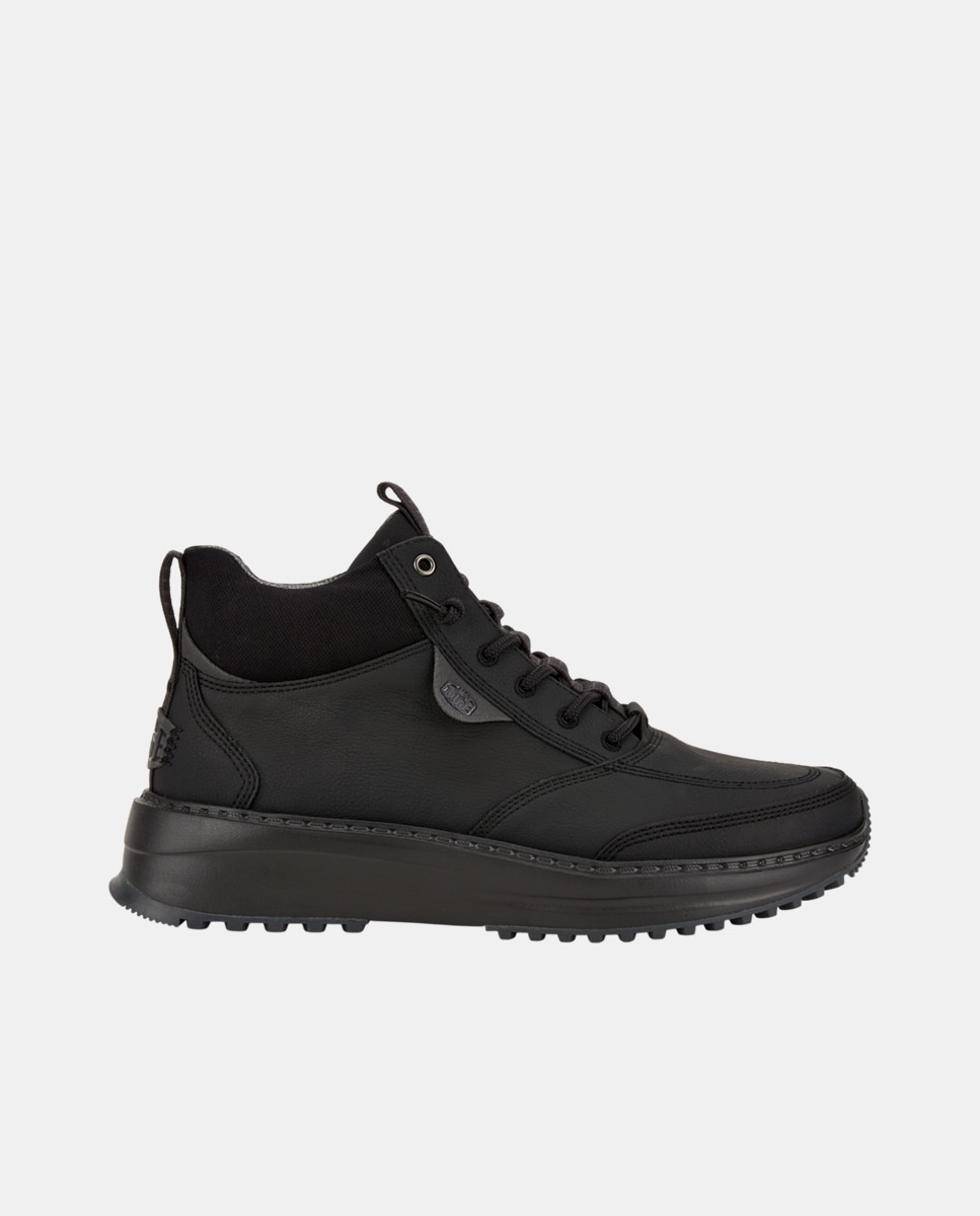 Botins de Cordões com Sola de Tacos Preto-1