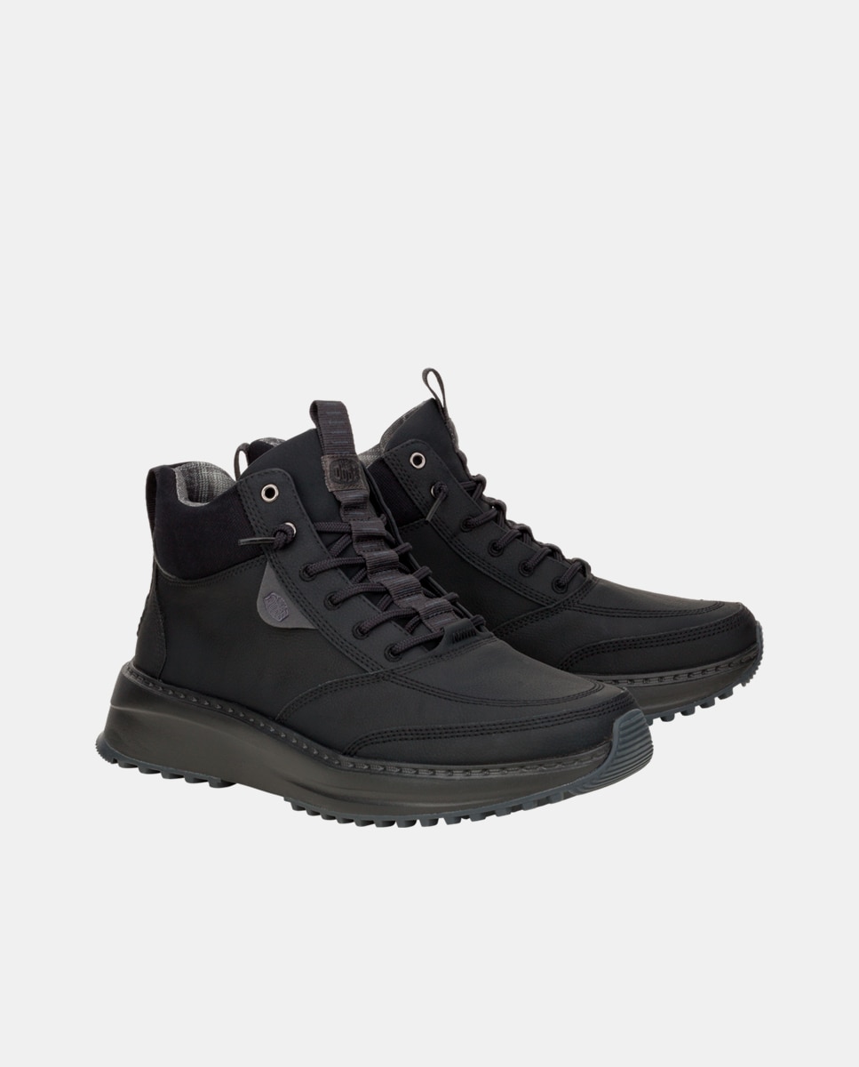 Botins de Cordões com Sola de Tacos Preto-3