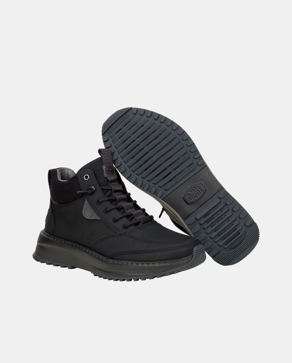 Botins de Cordões com Sola de Tacos Preto-4