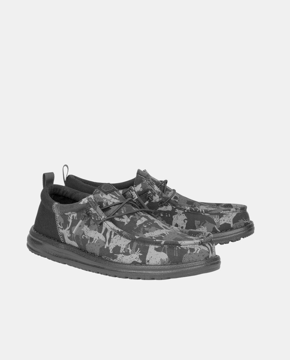 Sapatos de Cordões em Lona com Estampado de Camuflagem Multicolor-2