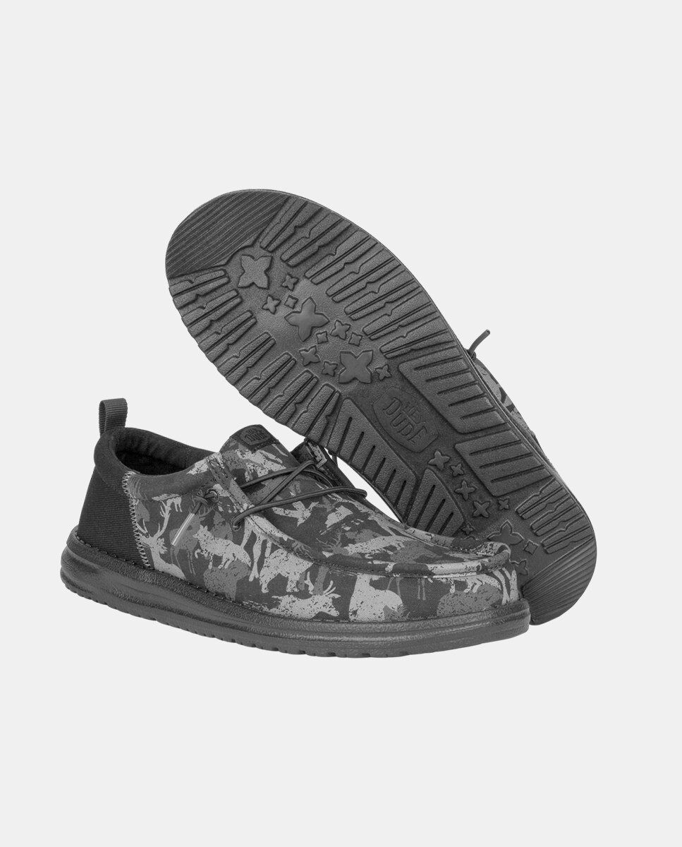Sapatos de Cordões em Lona com Estampado de Camuflagem Multicolor-3