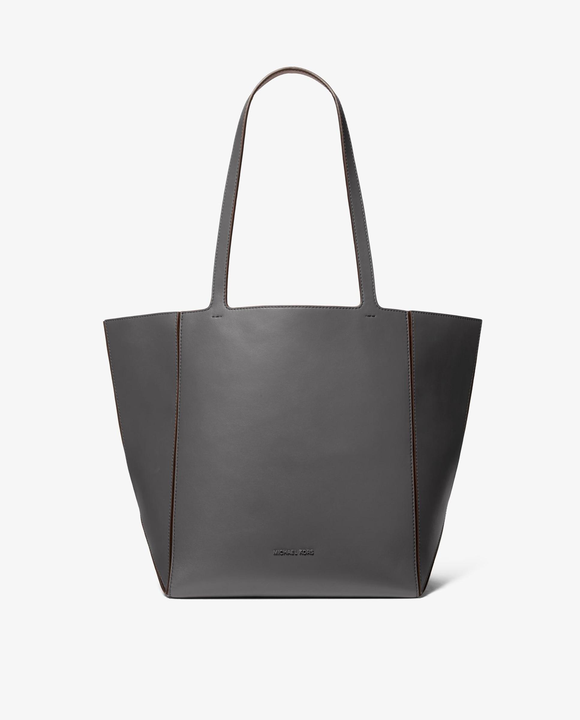 Mala Shopper Tote Jordi Grande de Pele Grafite-1