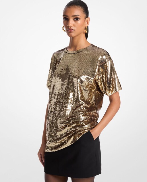 Imagem 0 de T-shirt Oversize de Lantejoulas