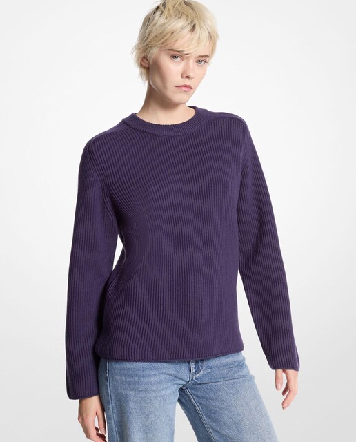 Imagem 0 de Camisola de Lã Merino com Acabamento Canelado