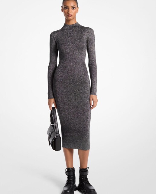 Imagem 0 de Vestido Midi Ajustado com Gola Perkins