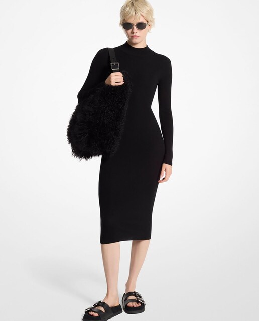 Imagem 0 de Vestido Midi com Gola Alta