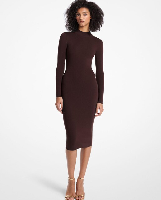 Imagem 0 de Vestido Midi com Gola Alta