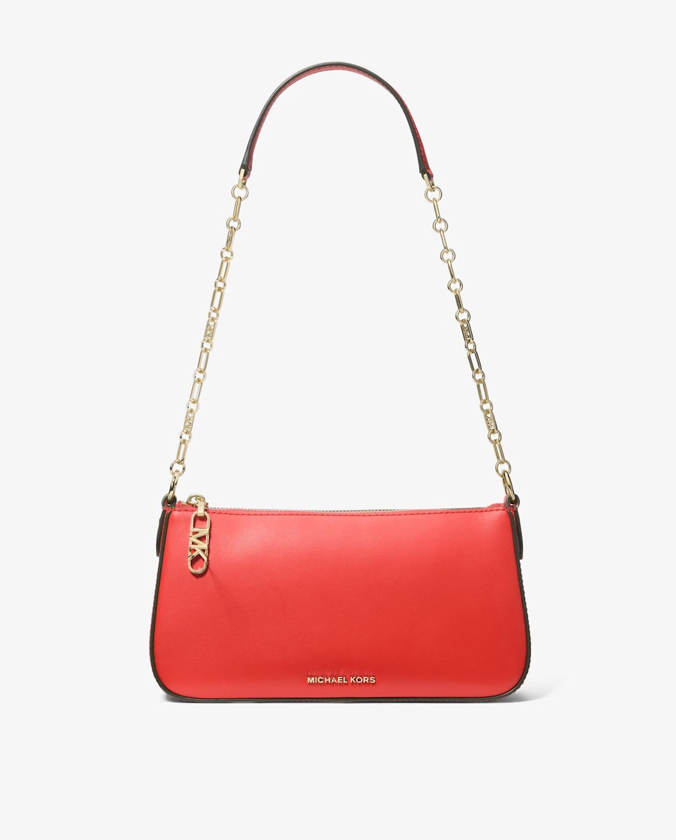 Mala de Ombro Pochette Imperio de Pele Lisa Vermelho-1