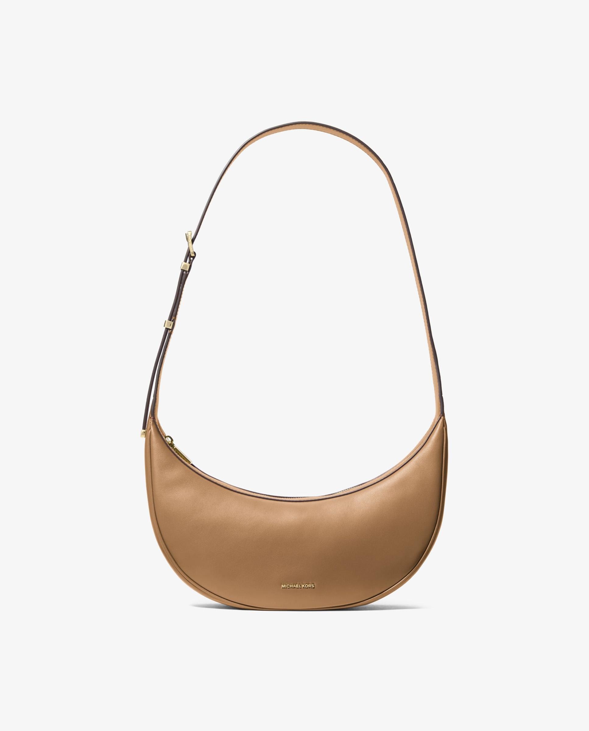 Imagem 0 de Mala de Ombro Avra de Pele em Forma de Meia-lua