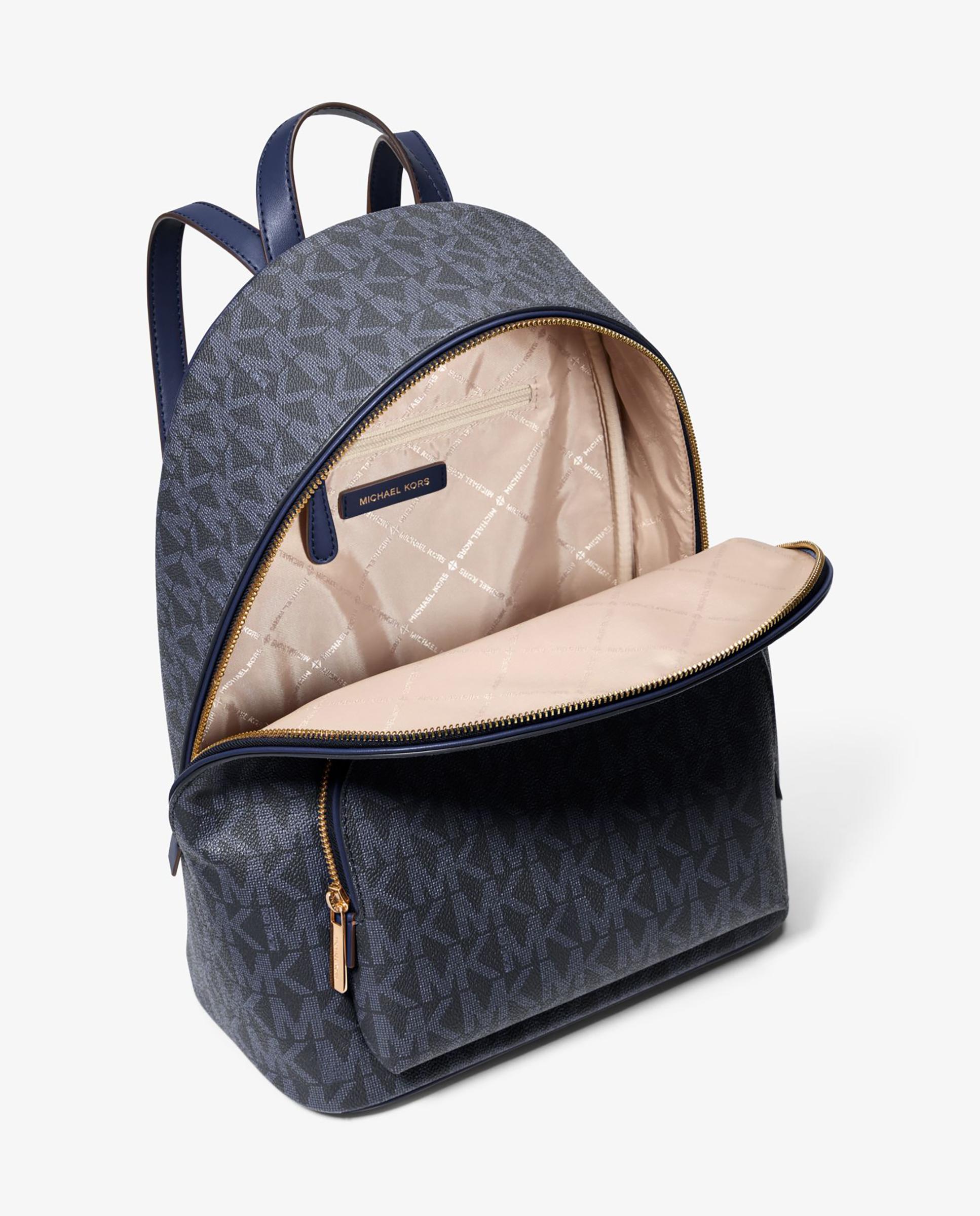 Mochila Connie Média com Logotipo Azul-marinho-2
