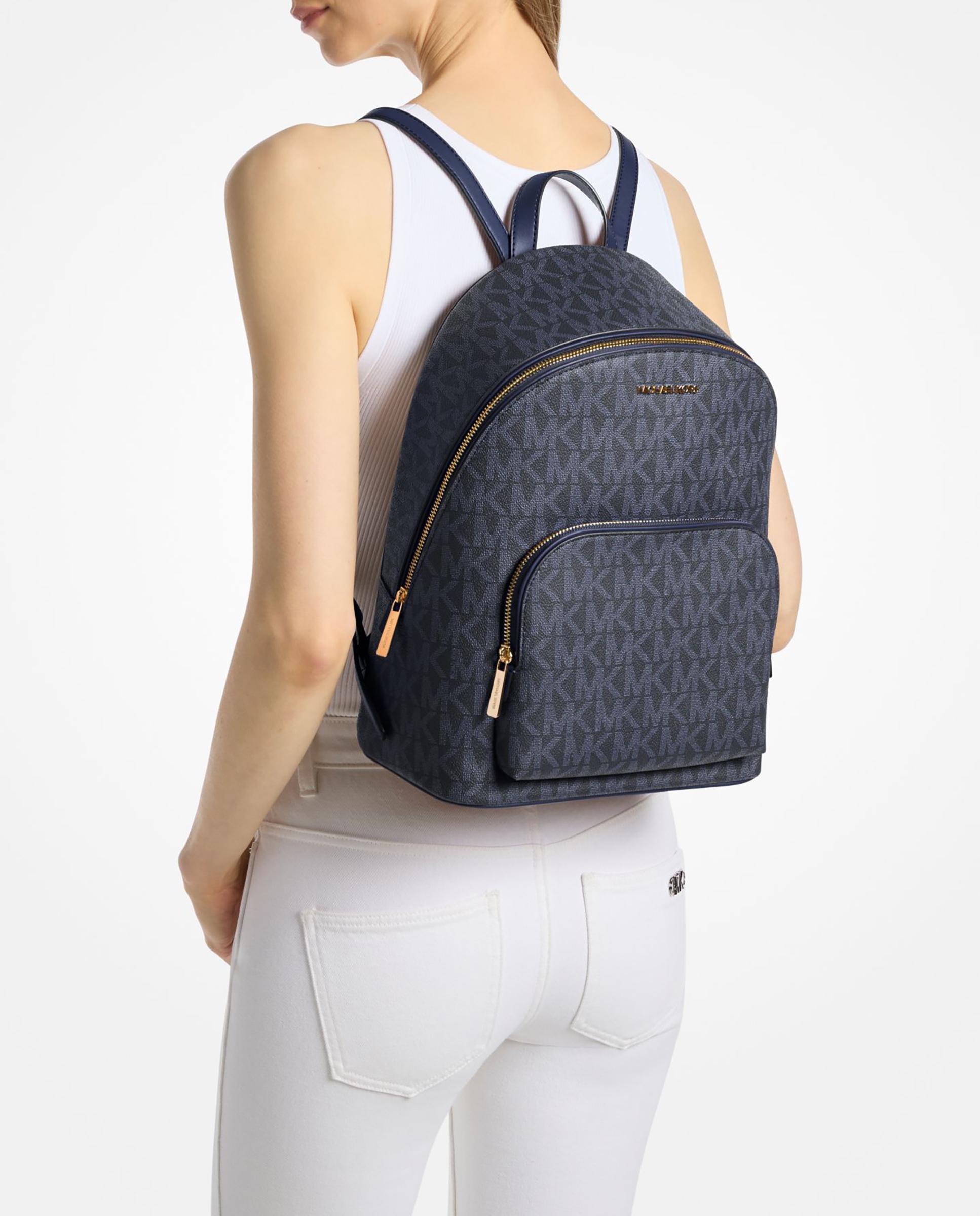 Mochila Connie Média com Logotipo Azul-marinho-3