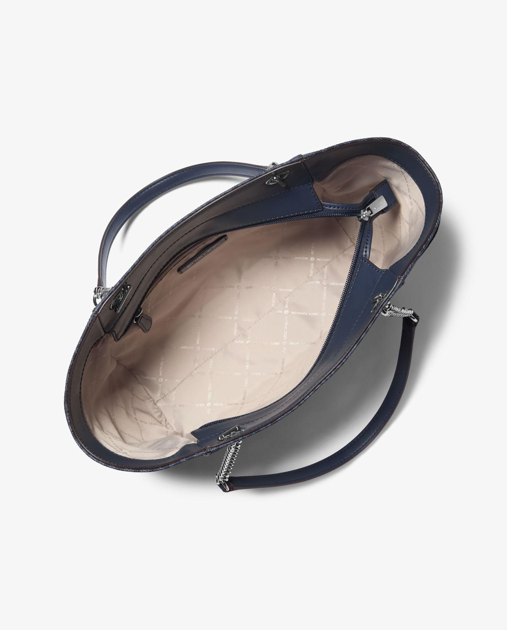 Mala Shopper Jet Set Grande com Logotipo Azul-escuro-2