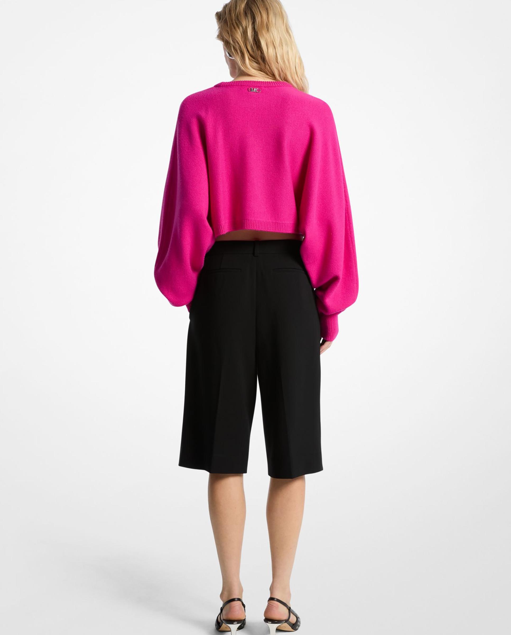 Bermudas com Silhueta Folgada e Cintura Baixa Preto-2