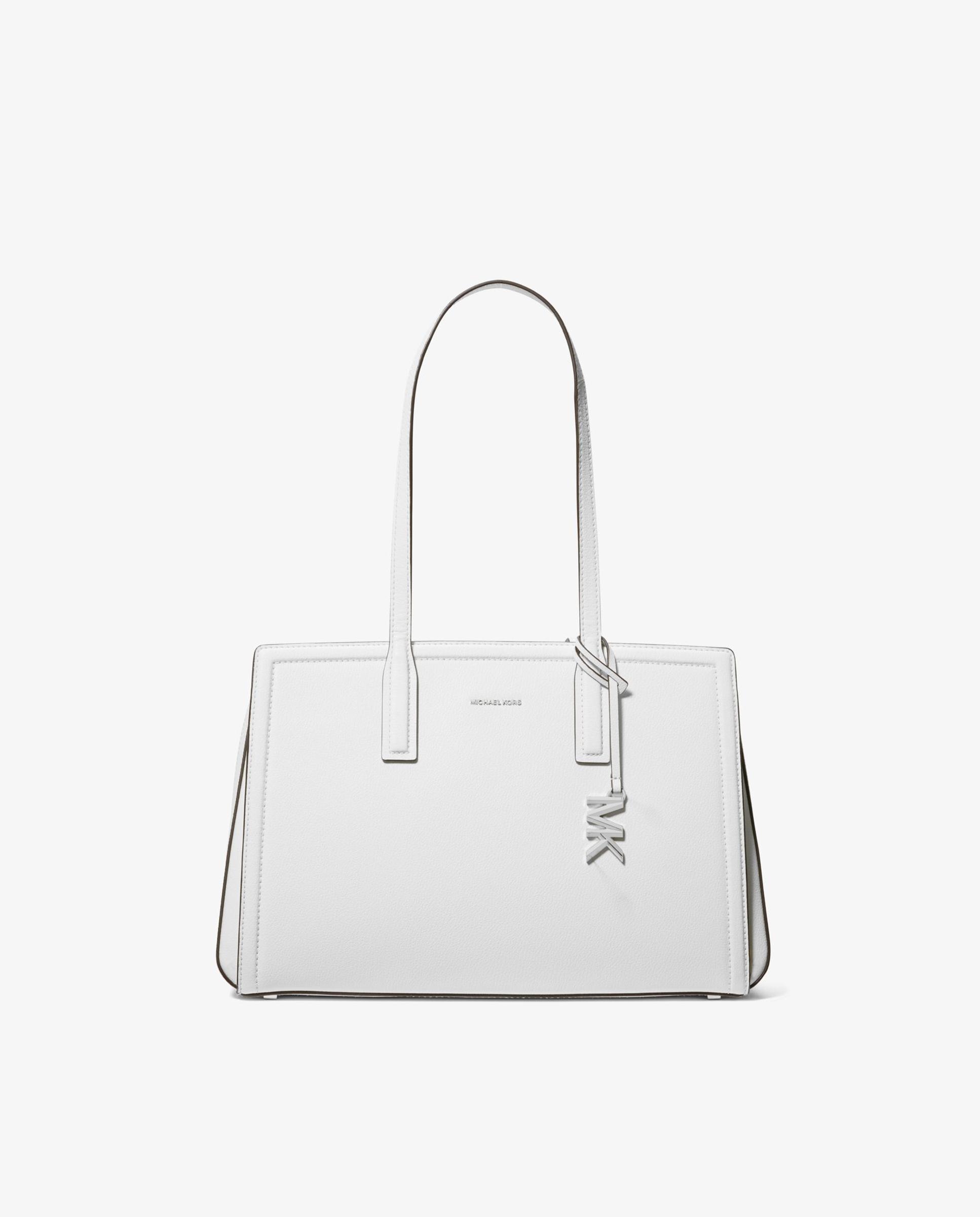 Mala de Ombro Tote Laila de Pele Branco-1