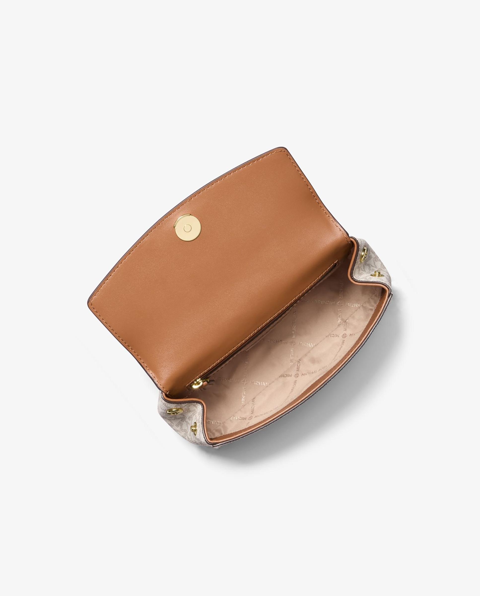 Mala a Tiracolo Ava com Alças Bege / Castanho-2