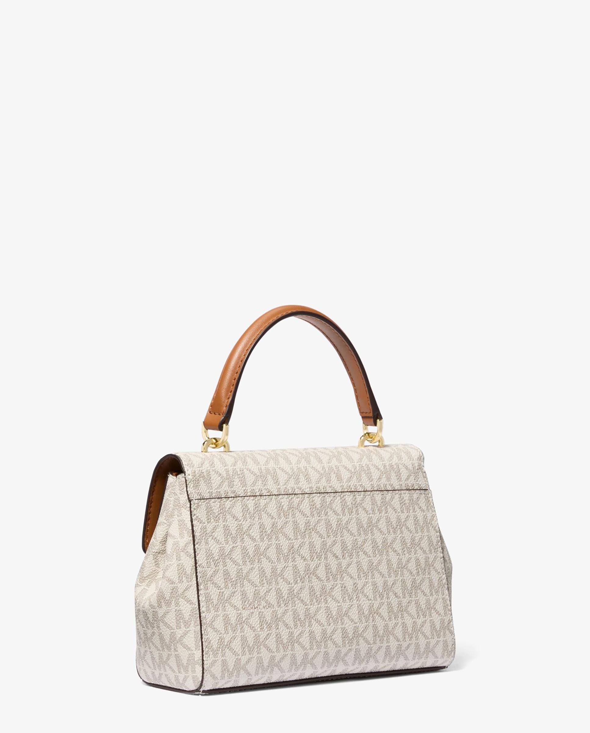 Mala a Tiracolo Ava com Alças Bege / Castanho-3