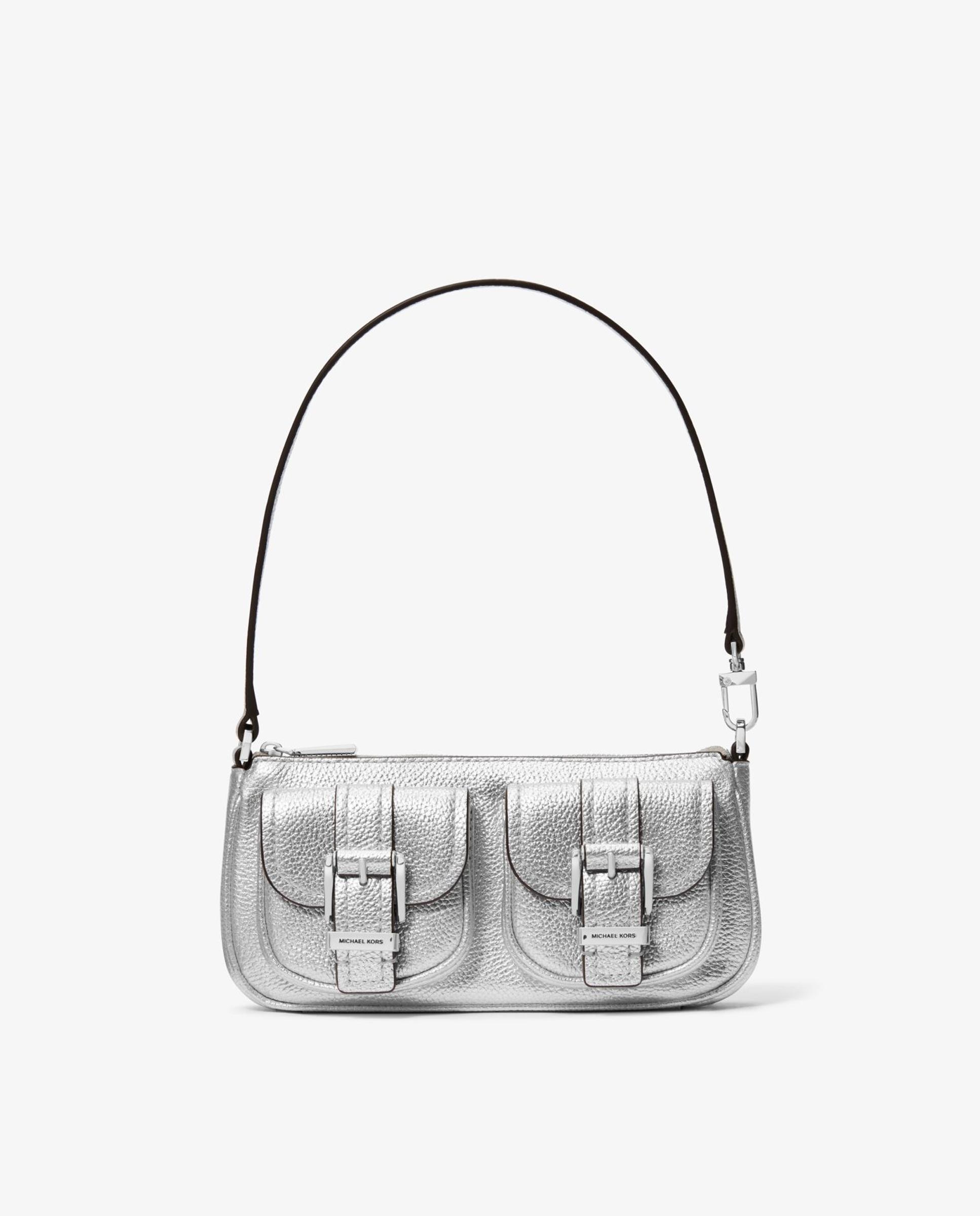 Imagem 0 de Mala de Ombro Pochette Zoe de Pele Metalizada