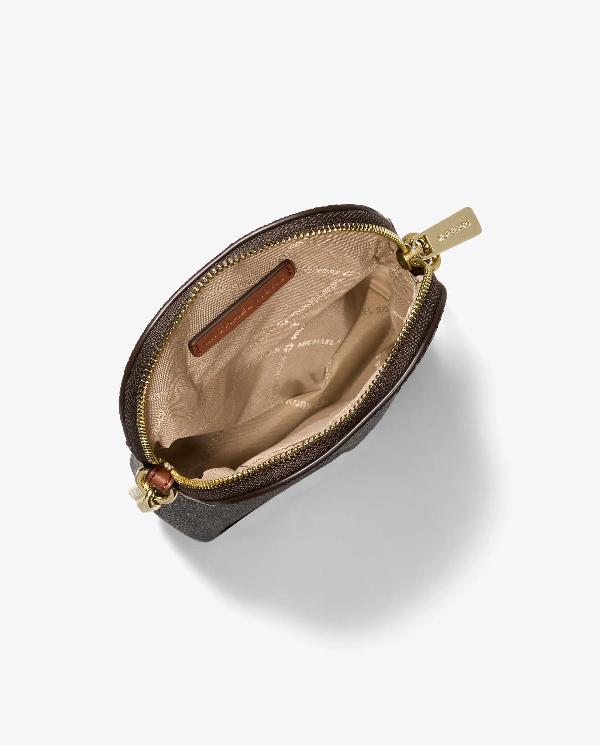 Mala a Tiracolo Pequena para Smartphone com Logotipo Castanho-escuro-2