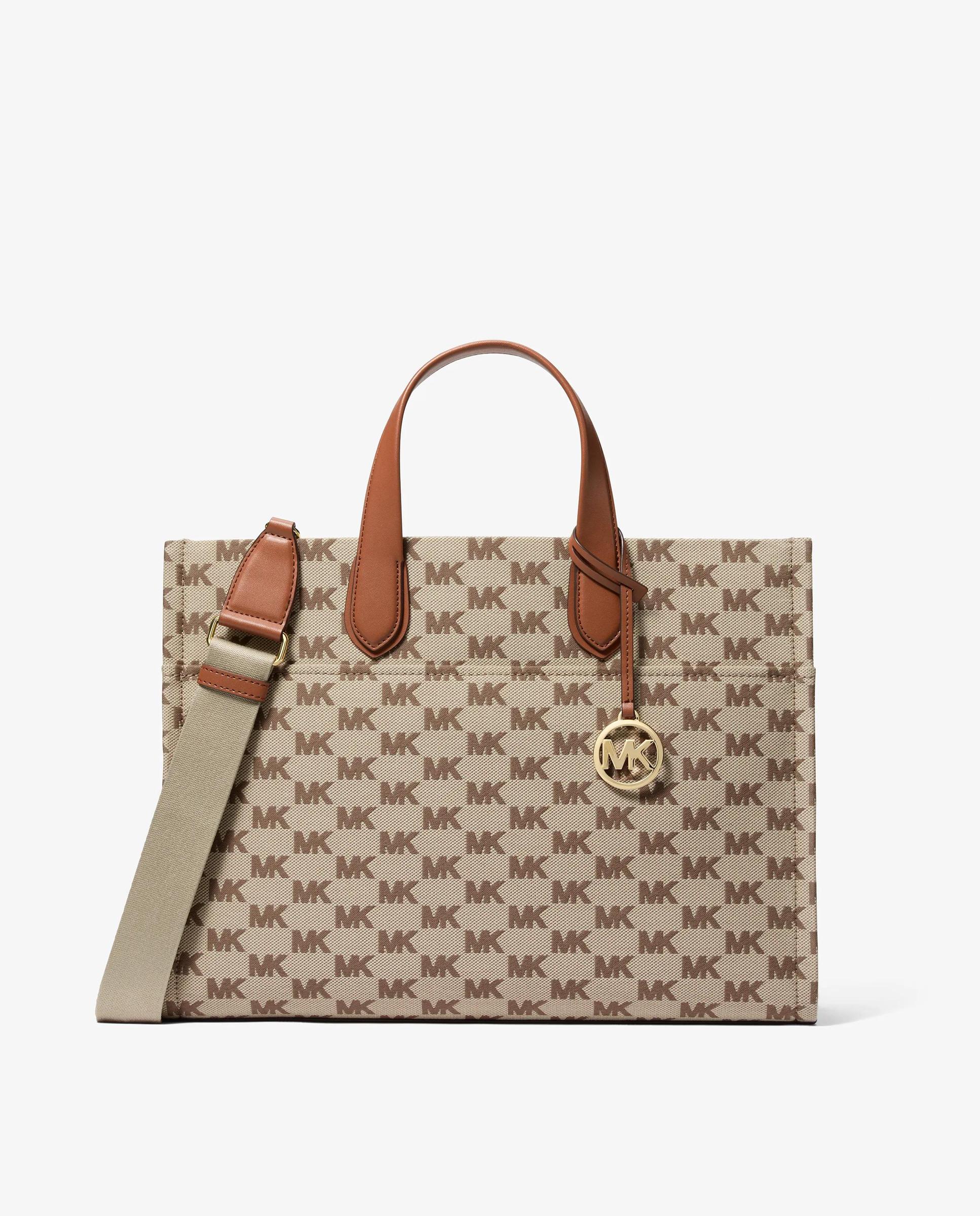 Imagem 0 de Mala Shopper Tote Gigi Grande de Jacquard com Logotipo