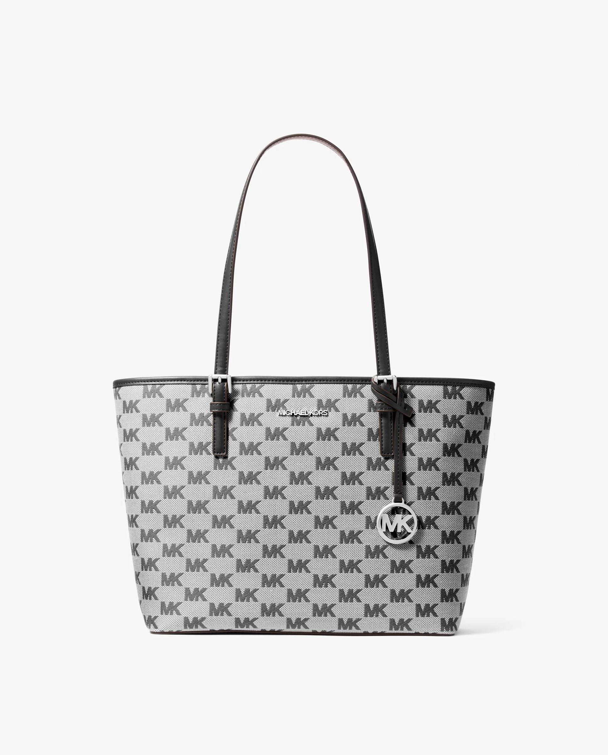 Imagem 0 de Mala Shopper Tote Jet Set Média de Jacquard com Logotipo