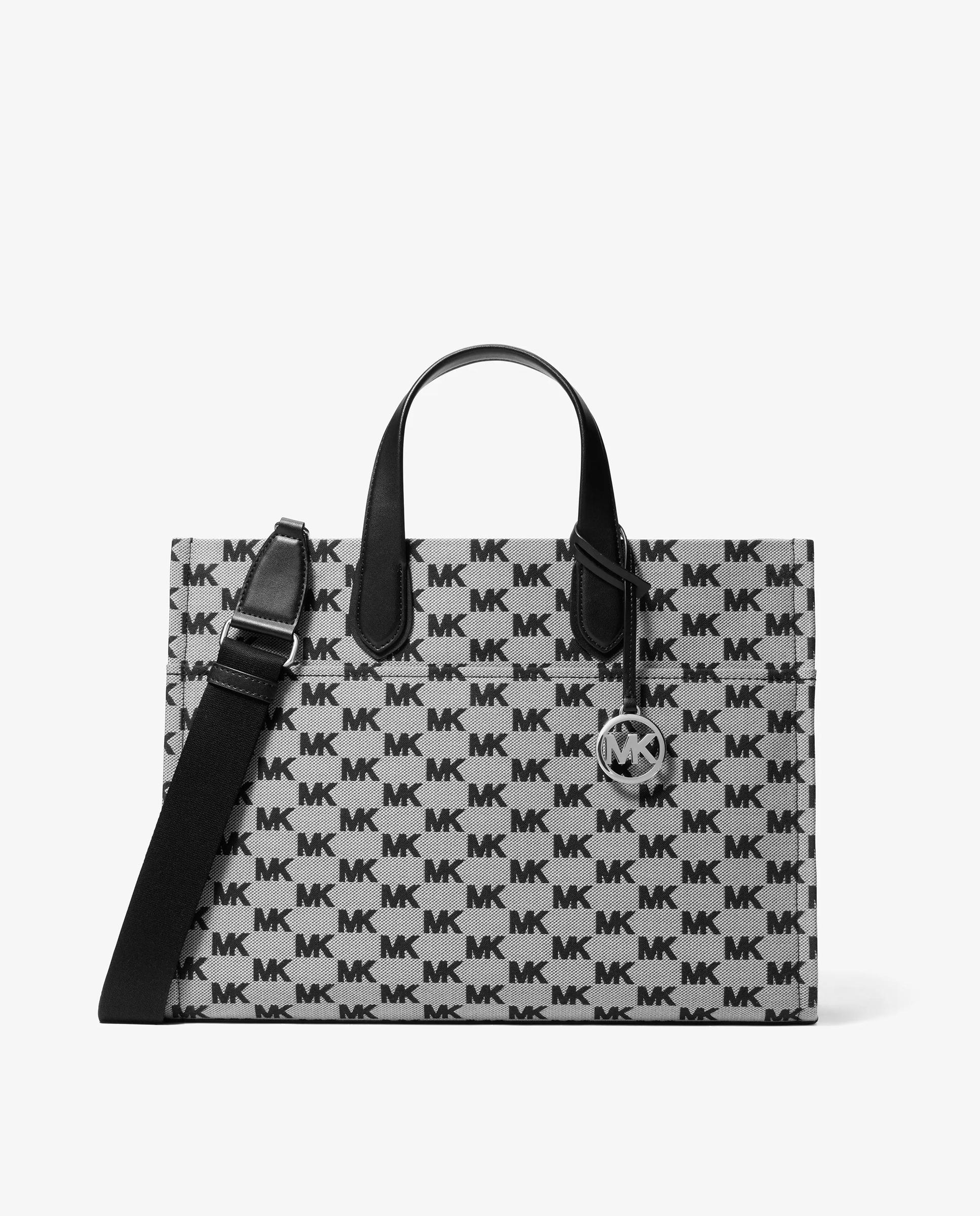 Imagem 0 de Mala Shopper Tote Gigi Grande de Jacquard com Logotipo