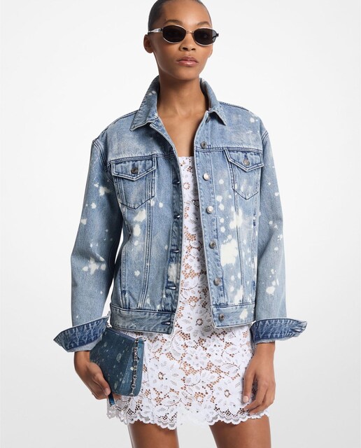 Imagem 0 de Blusão Jeans com Salpicaduras
