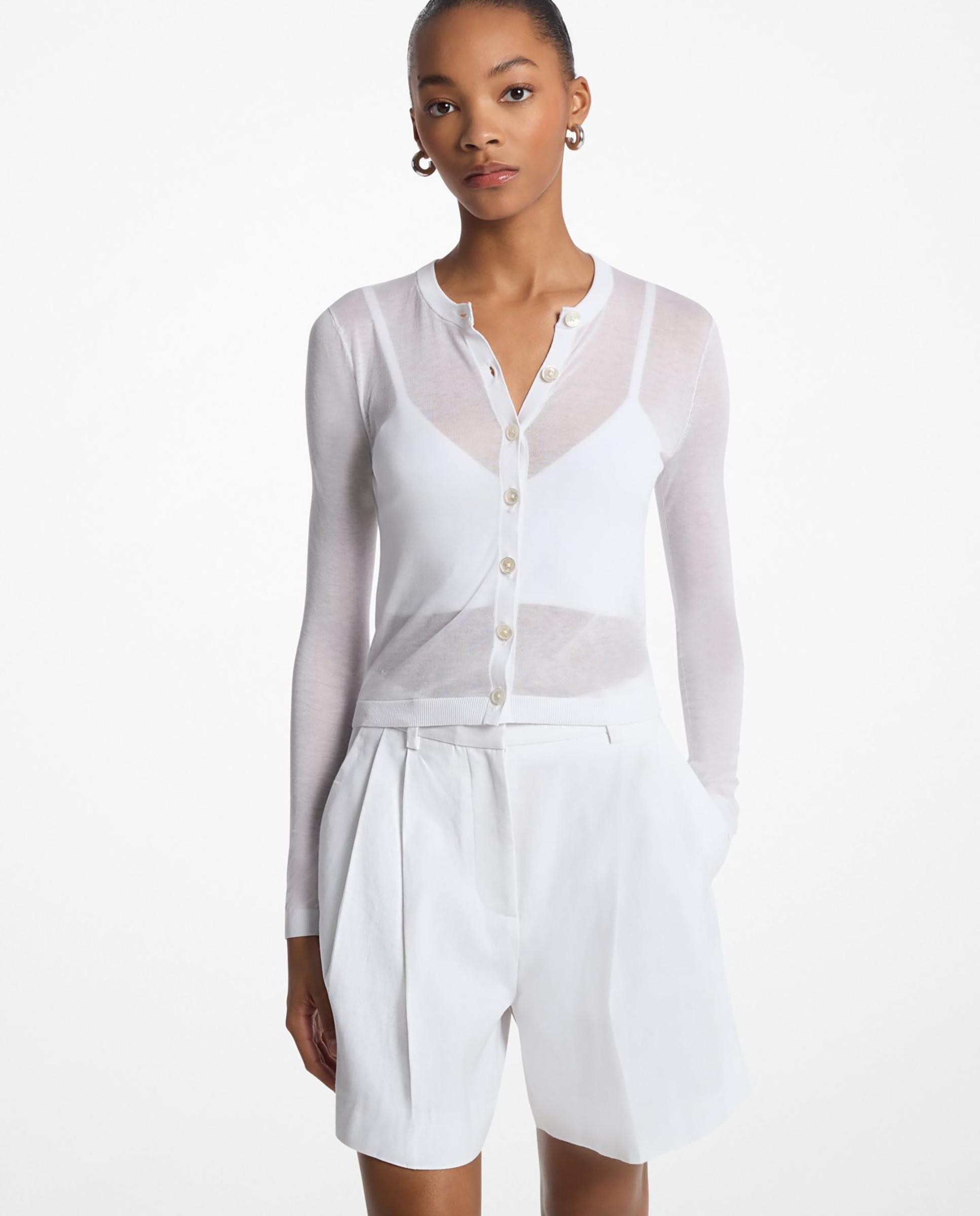 Imagem 0 de Cardigan Semitransparente de Manga Comprida