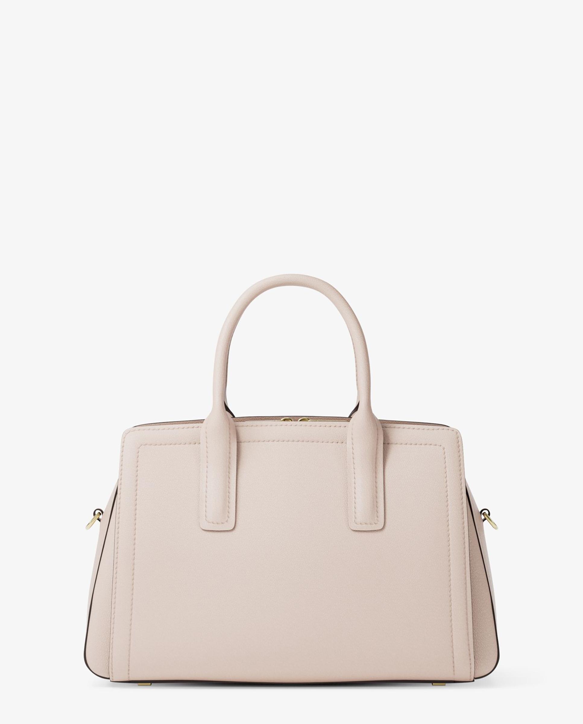 Mala a Tiracolo Satchel Laila Média de Pele Rosa-claro-3