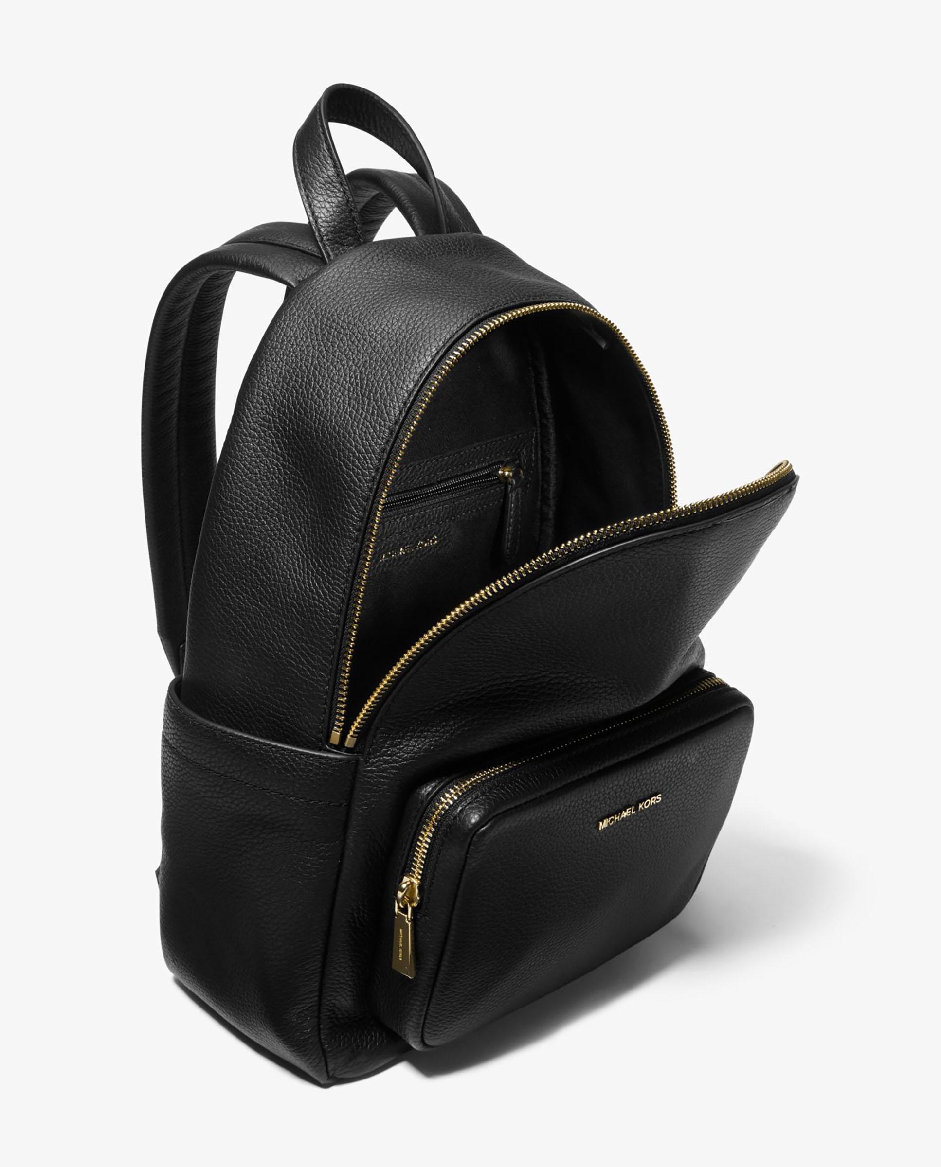 Mochila Tanner Média de Pele Granulada Preto-2