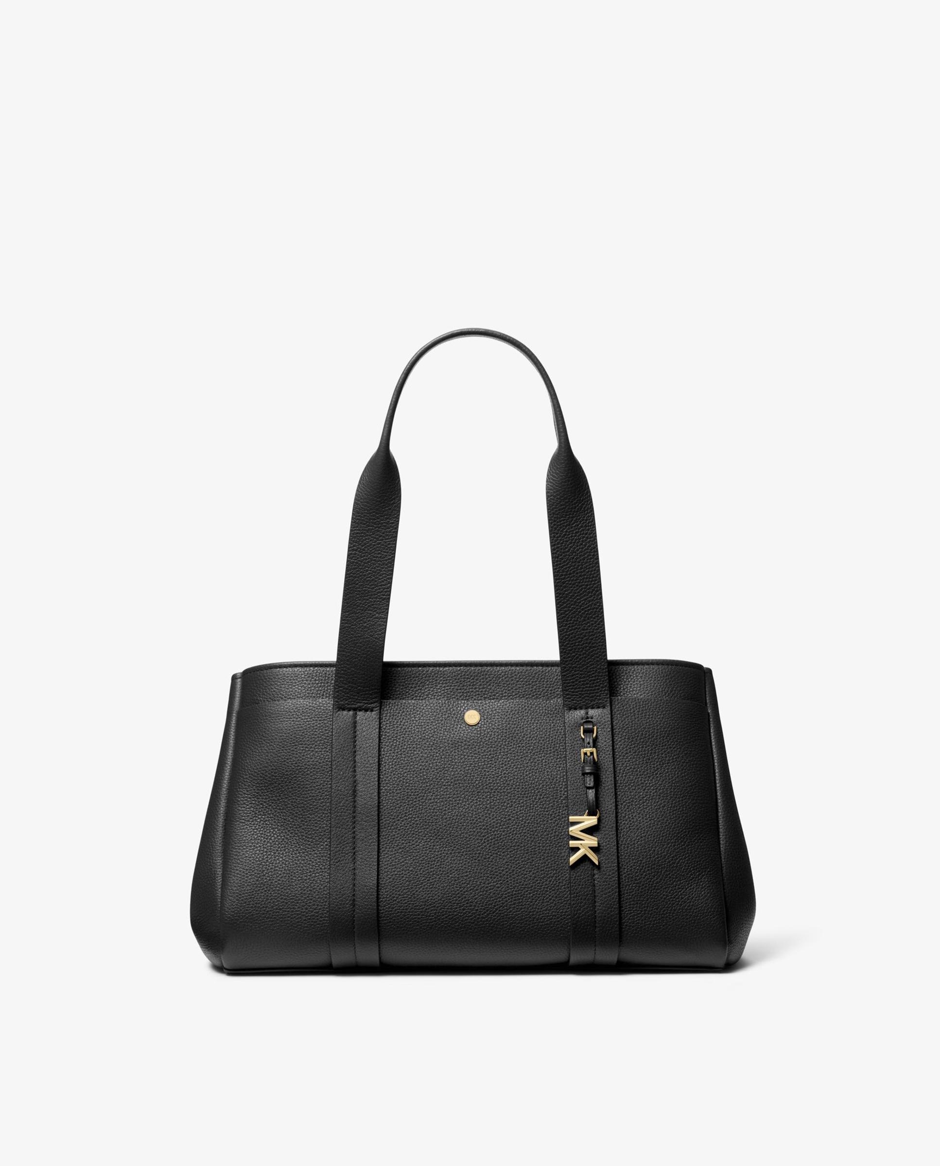 Mala de Ombro Romee de Pele Granulada Preto-1