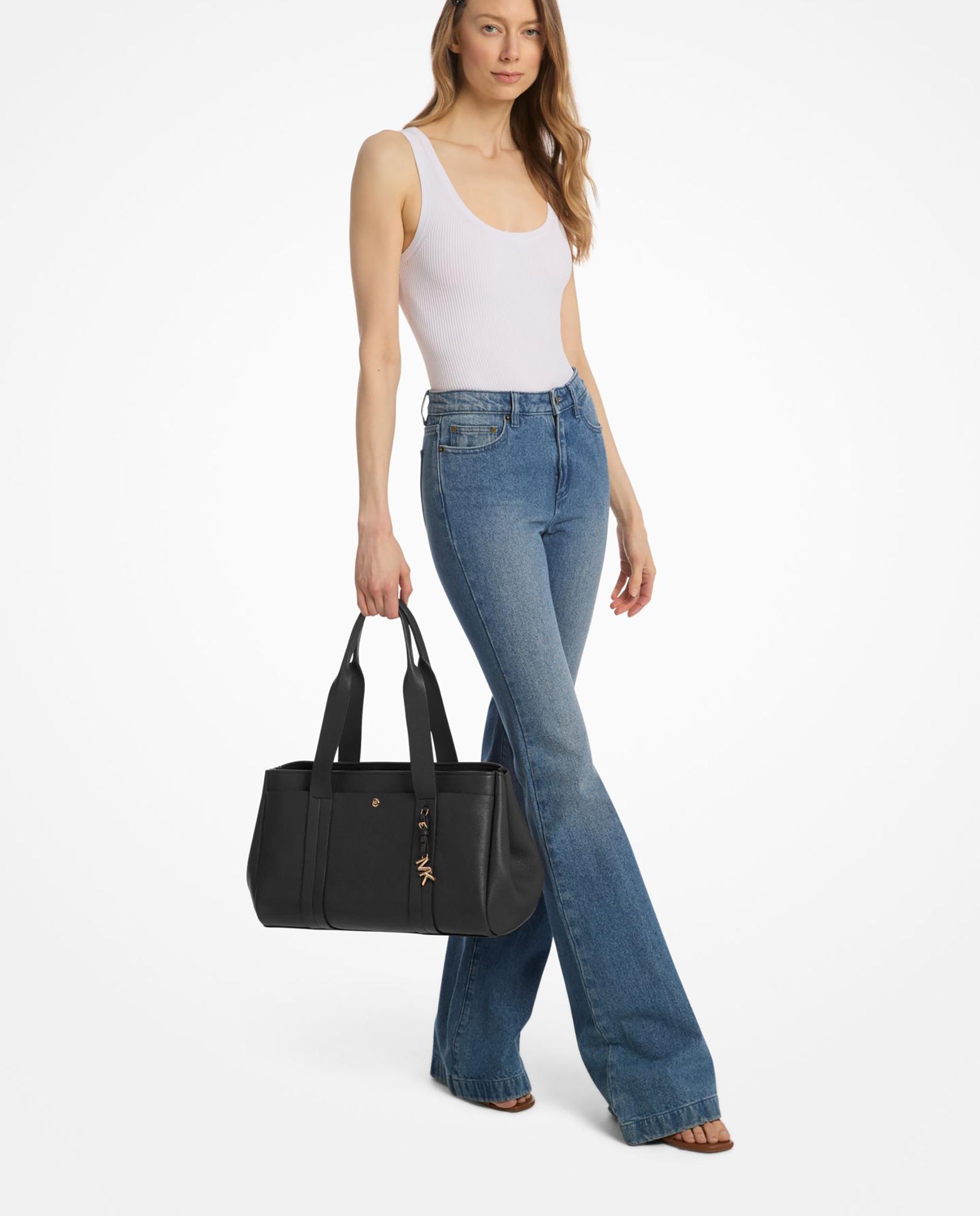 Mala de Ombro Romee de Pele Granulada Preto-3