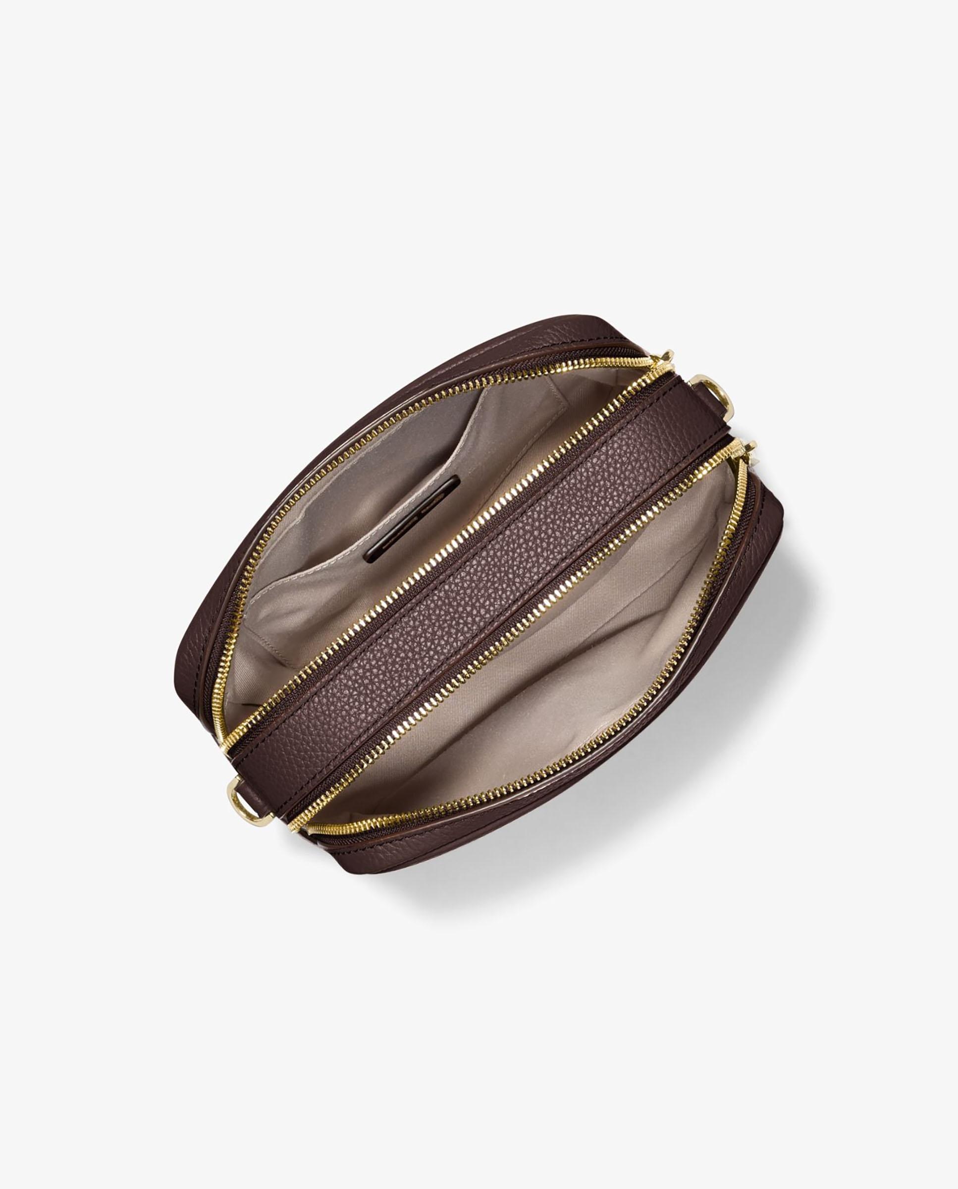 Mala a Tiracolo para Câmara Bryant Média de Pele Granulada Castanho-chocolate-2