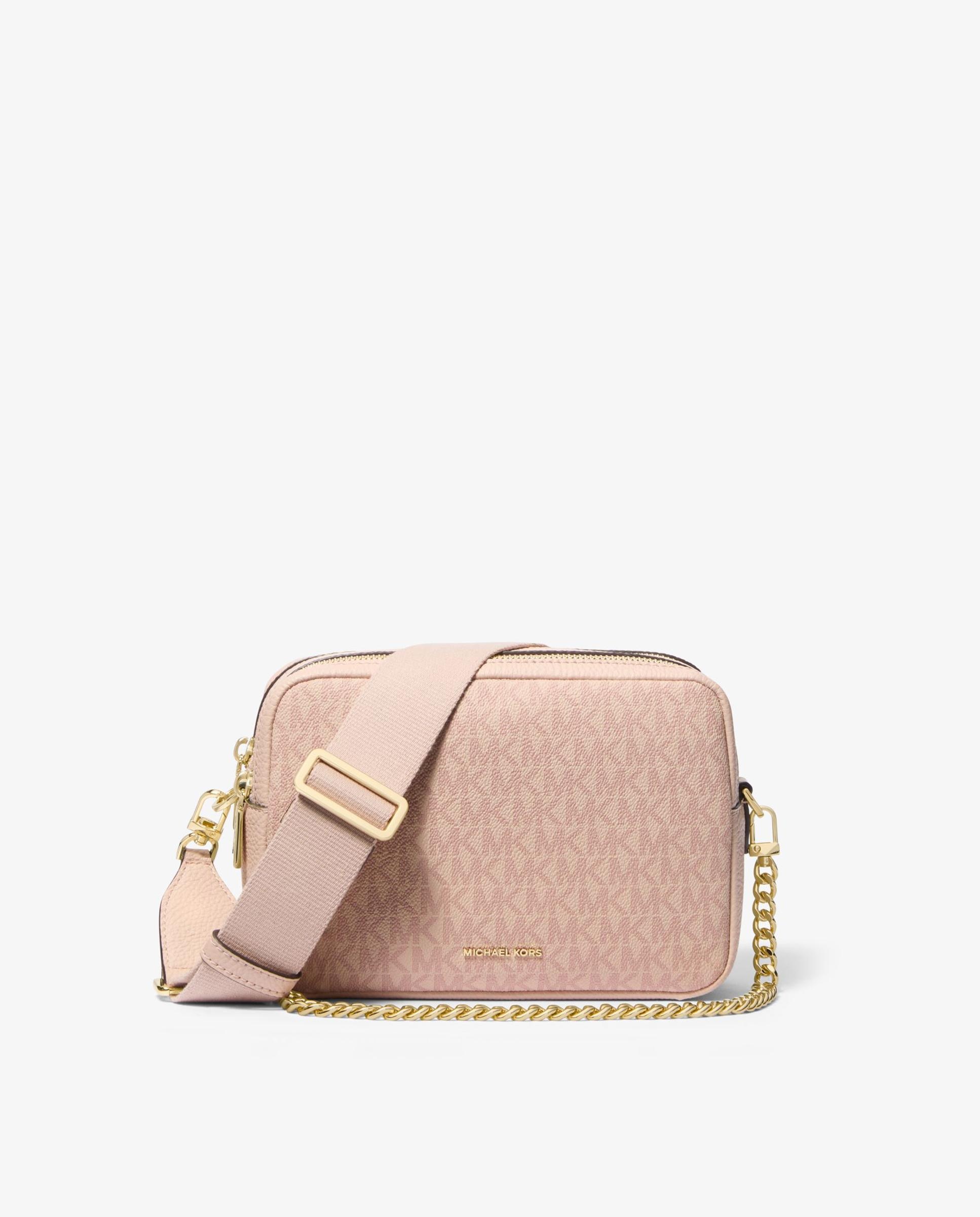 Mala a Tiracolo Bryant com Estampado de Logótipos Rosa-claro-1