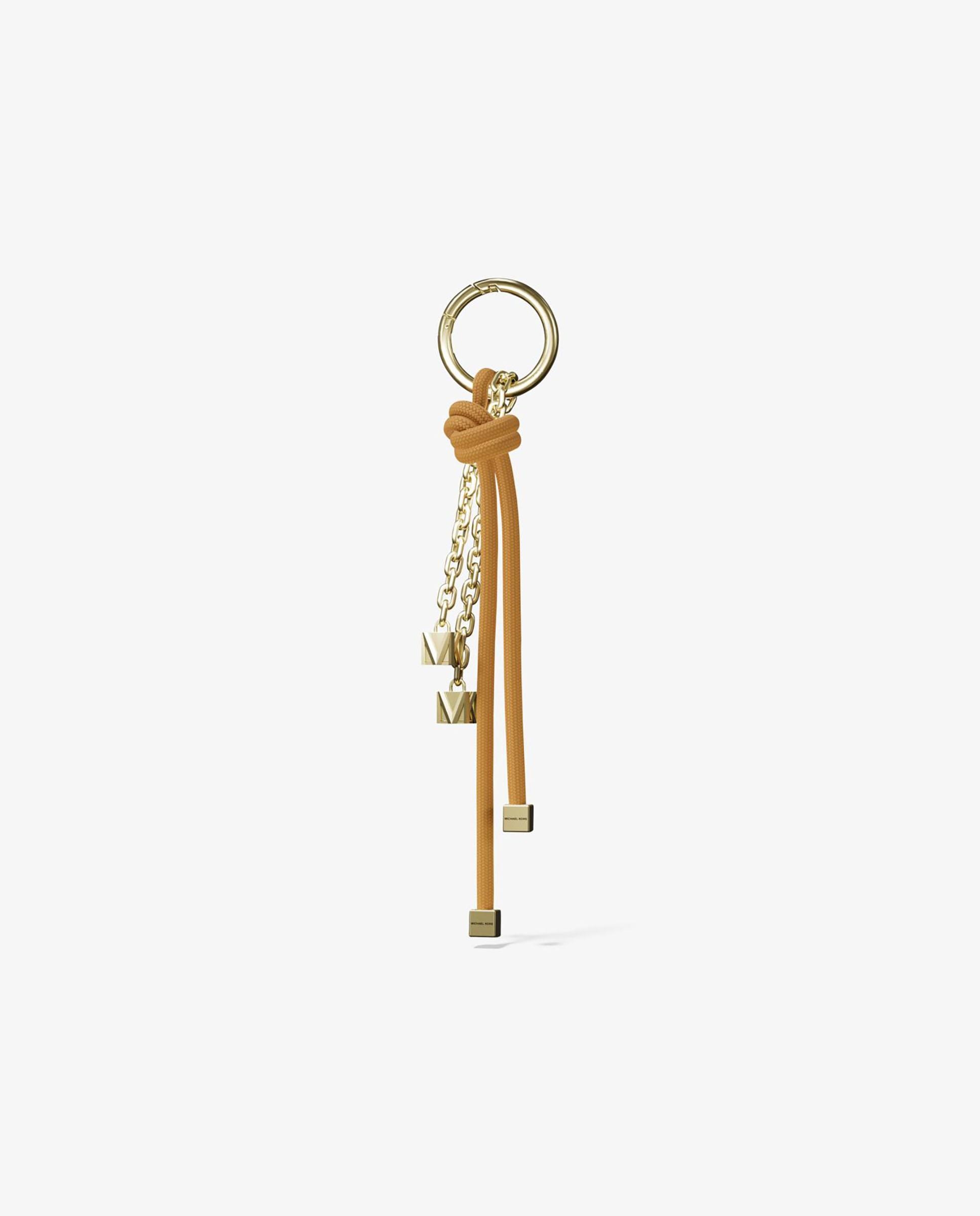 Adorno para a Mala com Cordão Anudado e Correntes Camel-2