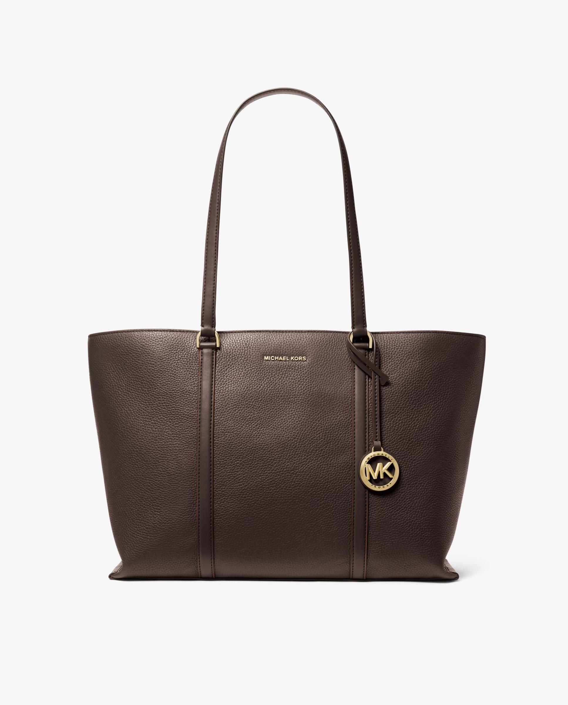 Imagem 0 de Mala Shopper Tote Temple Grande de Pele Granulada