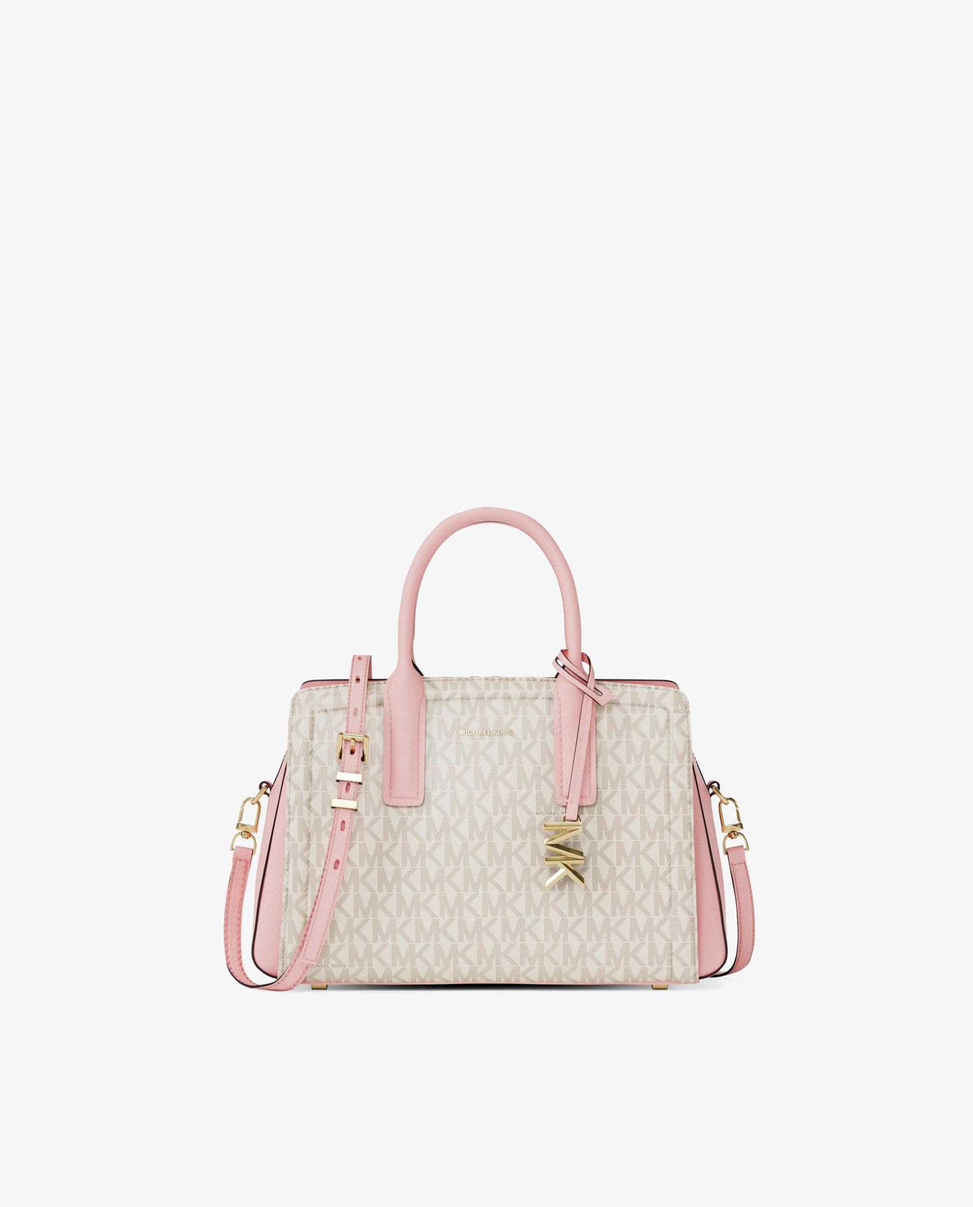 Mala de Mão Satchel Laila Conversível a Mala a Tiracolo Rosa-claro-1