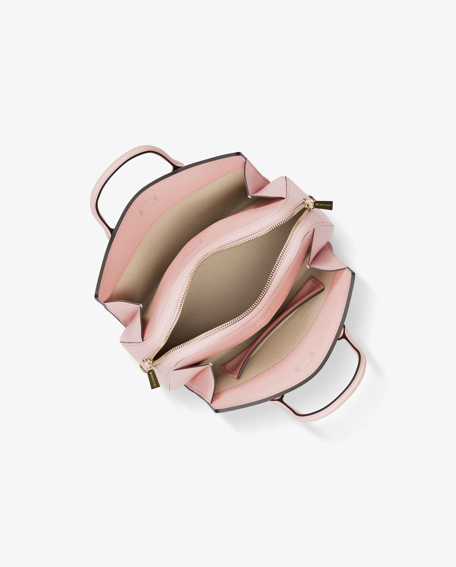 Mala de Mão Satchel Laila Conversível a Mala a Tiracolo Rosa-claro-2