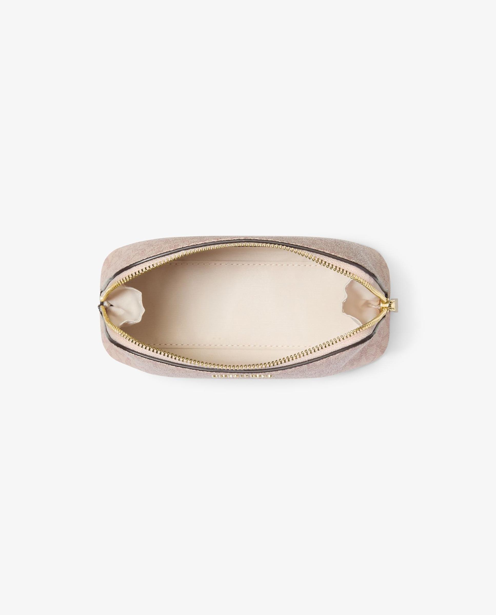 Necessaire de Viagem Jet Set Pequeno com Logotipo Rosa-claro-2