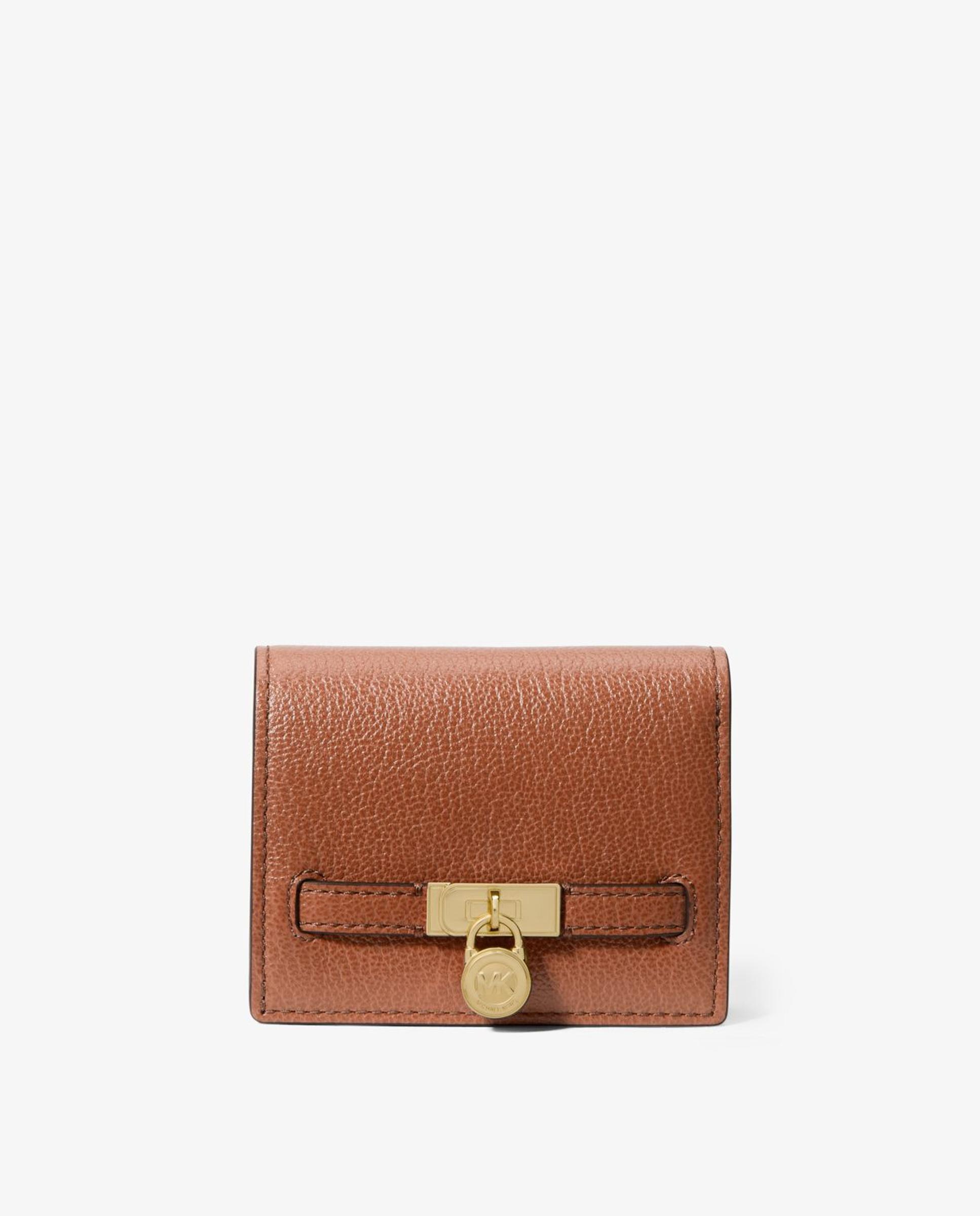 Carteira Hamilton Moderne Pequena de Pele Castanho-1