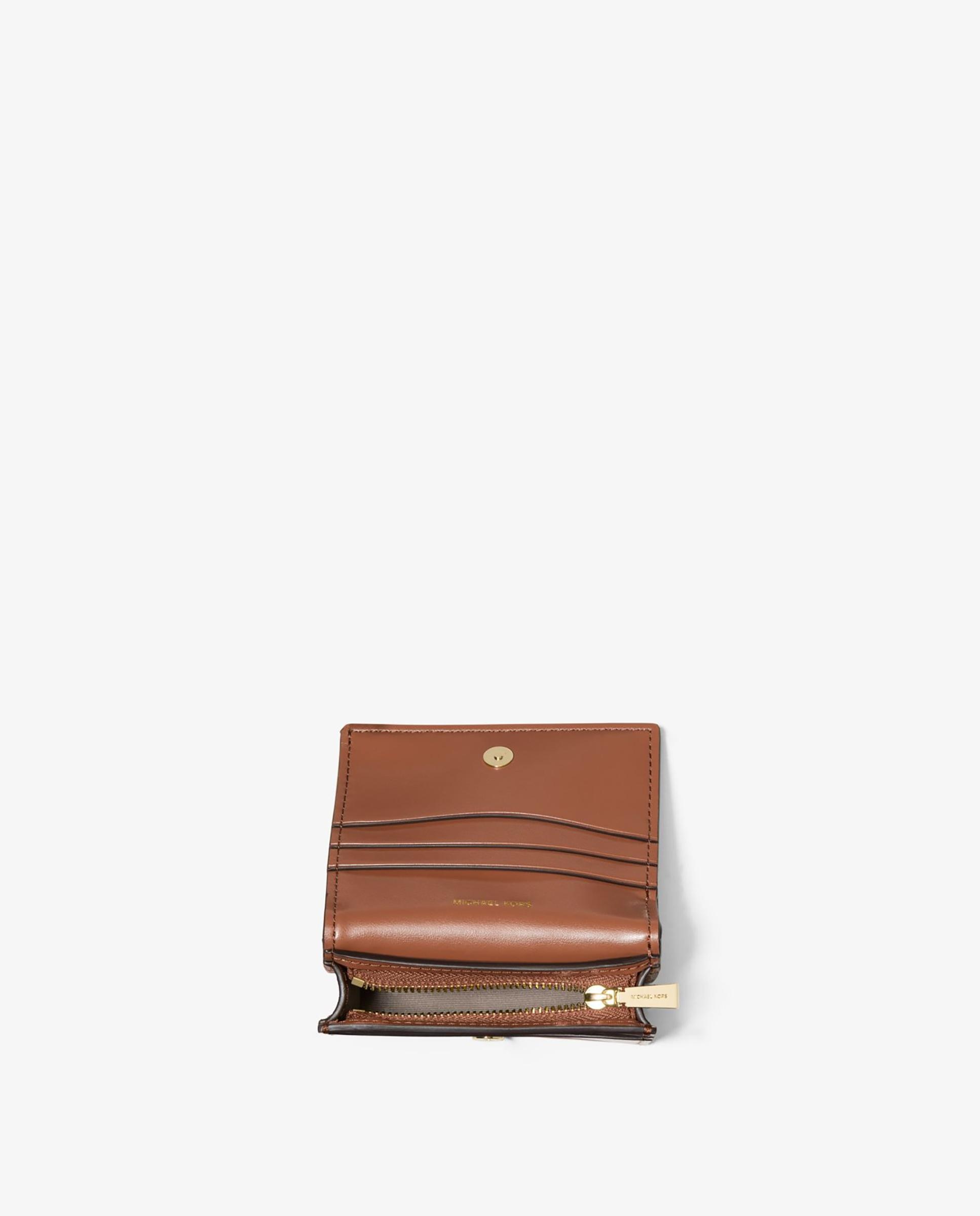 Carteira Hamilton Moderne Pequena de Pele Castanho-2