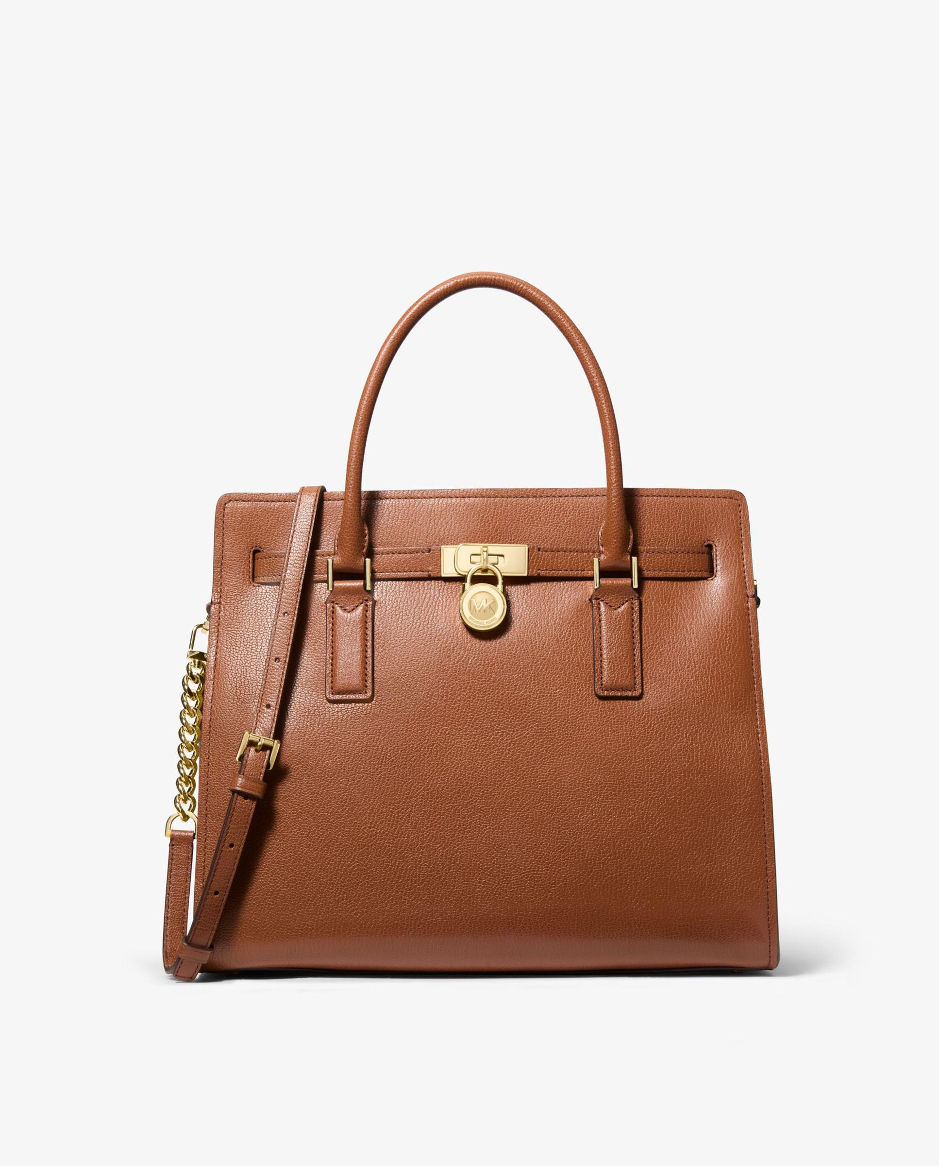 Mala a Tiracolo Satchel Hamilton Moderne Grande de Pele Couro-1